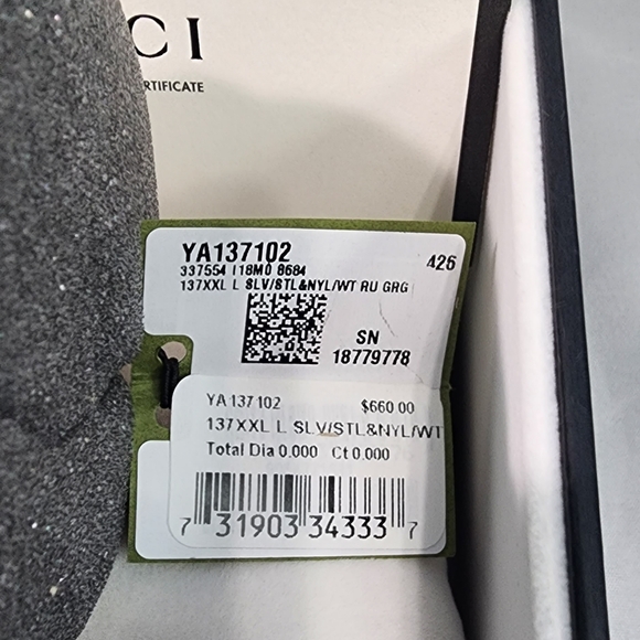 New Gucci Sync Stainless Steel & Rubber-Strap Watch YA137102 - White - Picture 9 of 9